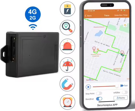 Traceur de voiture sans fil avec batterie et aimant