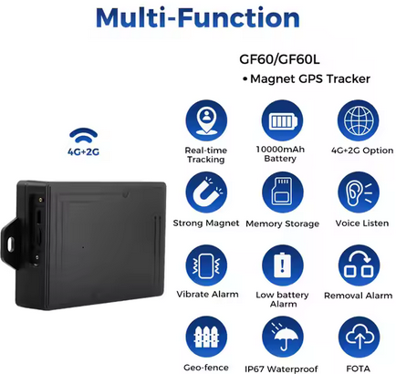 Traceur de voiture sans fil avec batterie et aimant
