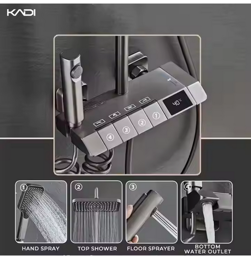 Colonne de douche thermostatique intelligente