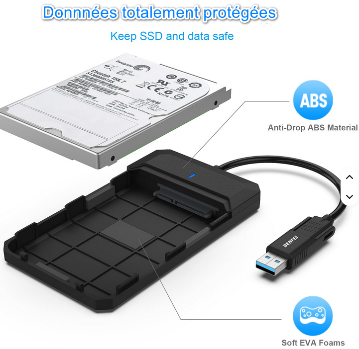 Boîtier externe pour disque dur 2.5 pouces