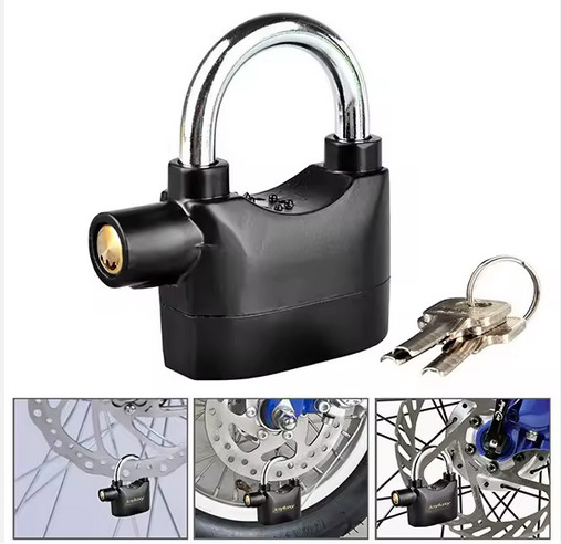 Cadenas Antivol d'alarme pour moto, portes et fenêtres