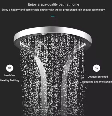 Colonne de douche dorée