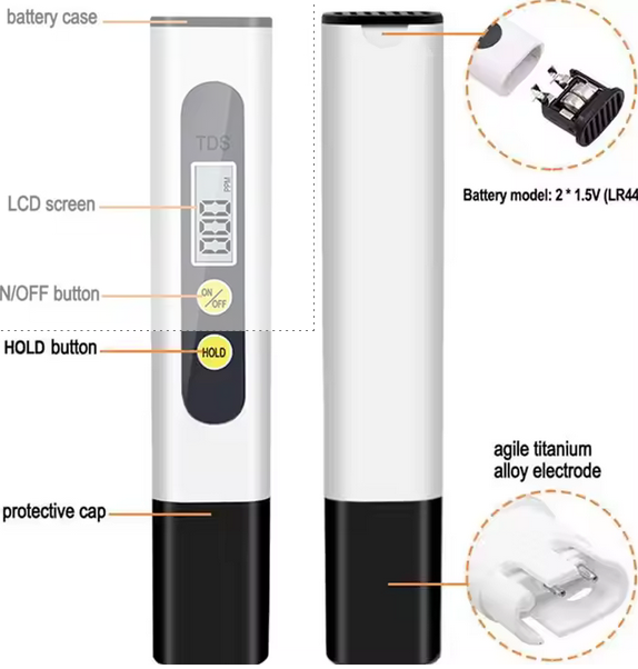 Testeur numérique TDS d'eau pour la consommation