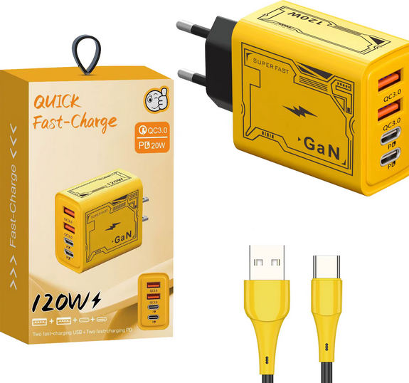 Chargeur USB Super Rapide GaN 120W
