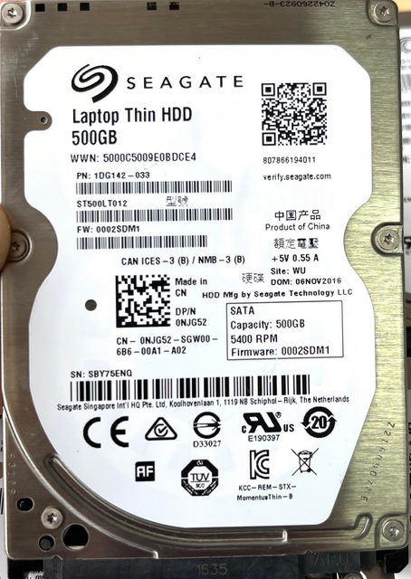 Disque dur deLaptop de 500GB