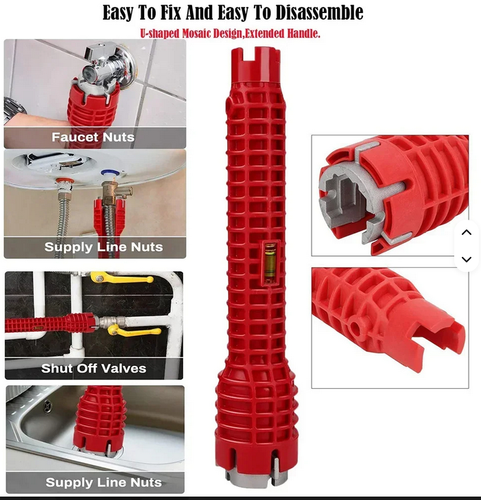Outil de plomberie multifonction 8 en 1 pour robinet et évier