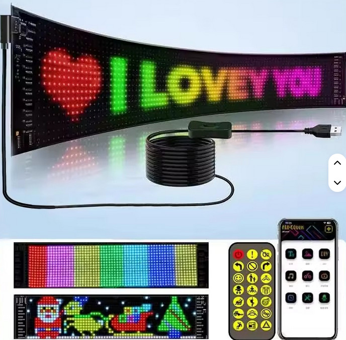 Panneau publicitaire LED flexible à défilement