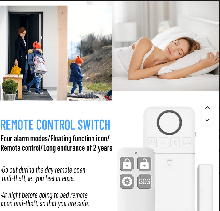 Alarme de porte et fenètre sans télécommande