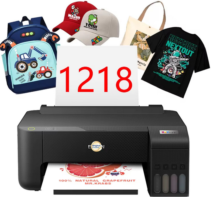 Imprimante Epson L1218 A4 pour impression par transfert de t-shirts, casquettes et assiettes et autres
