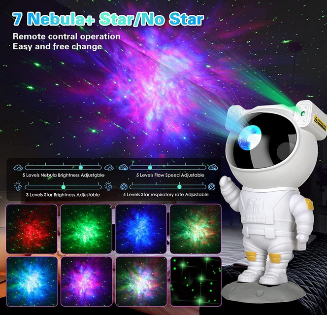 Projecteur de lumières astronaute