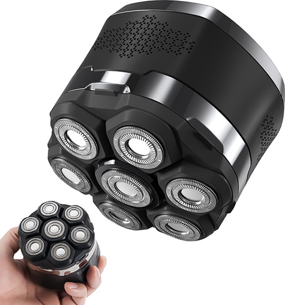 Rasoir électrique multifonction à 7 lames pour home chauve