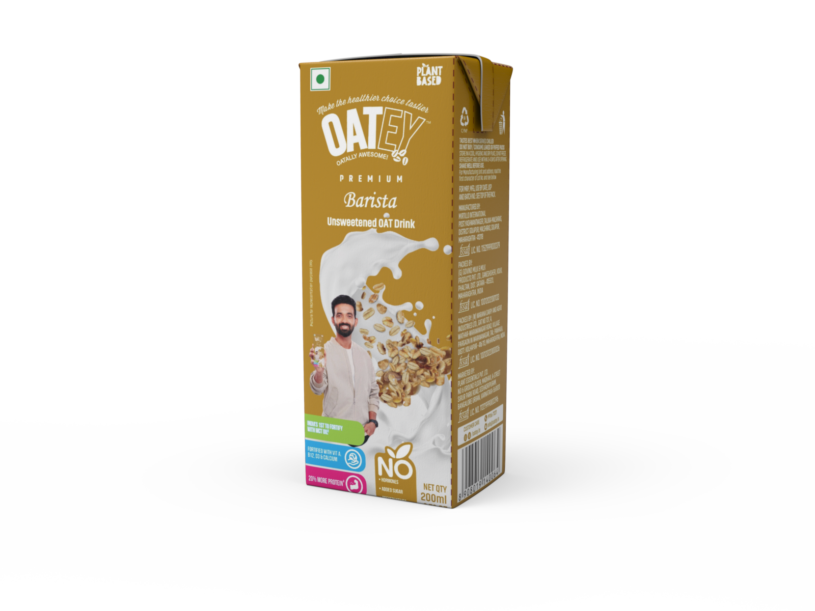 OATEY Premium Barista Oat Milk 200ml | Plant-Based Vegan Milk India