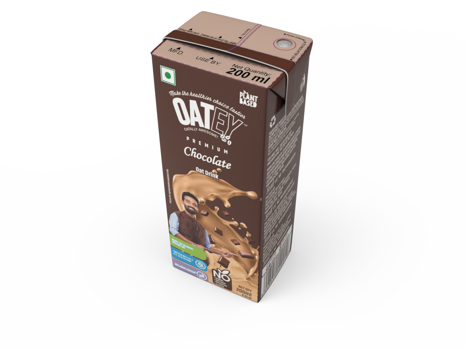 OATEY Premium Chocolate Oat Milk: Pack of 27 (5.4 L) | Chocolate Plant Based Vegan Milk India