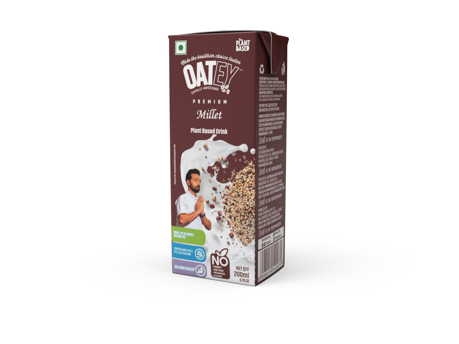 Oatey Premium Millet Milk 200ml | Plant-Based Vegan Milk India