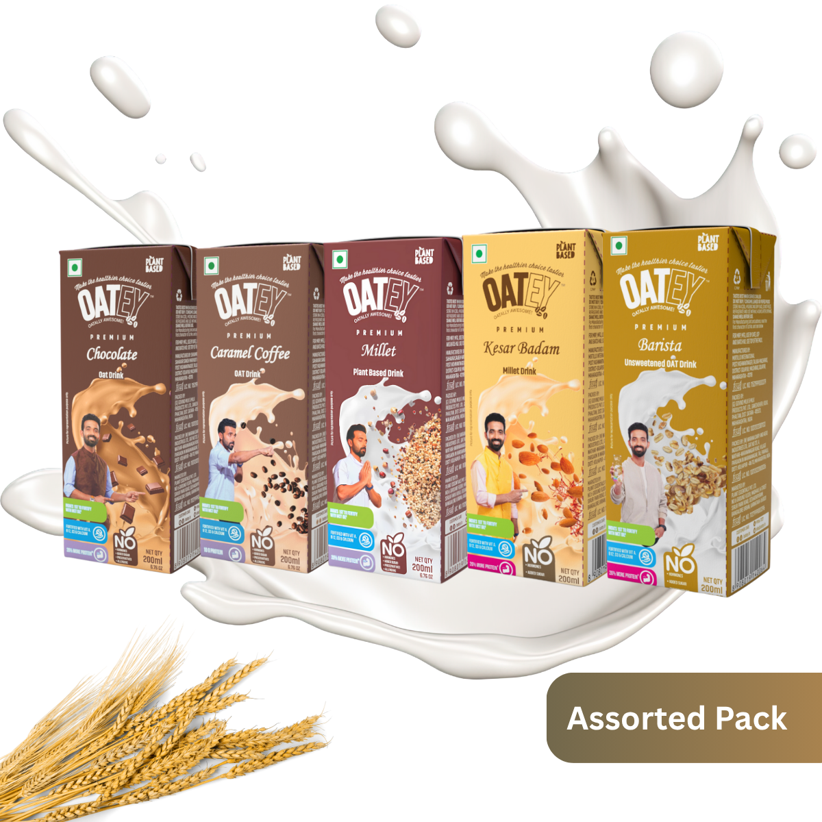 OATEY Premium Assorted Pack | Plant Based Vegan Milk in India