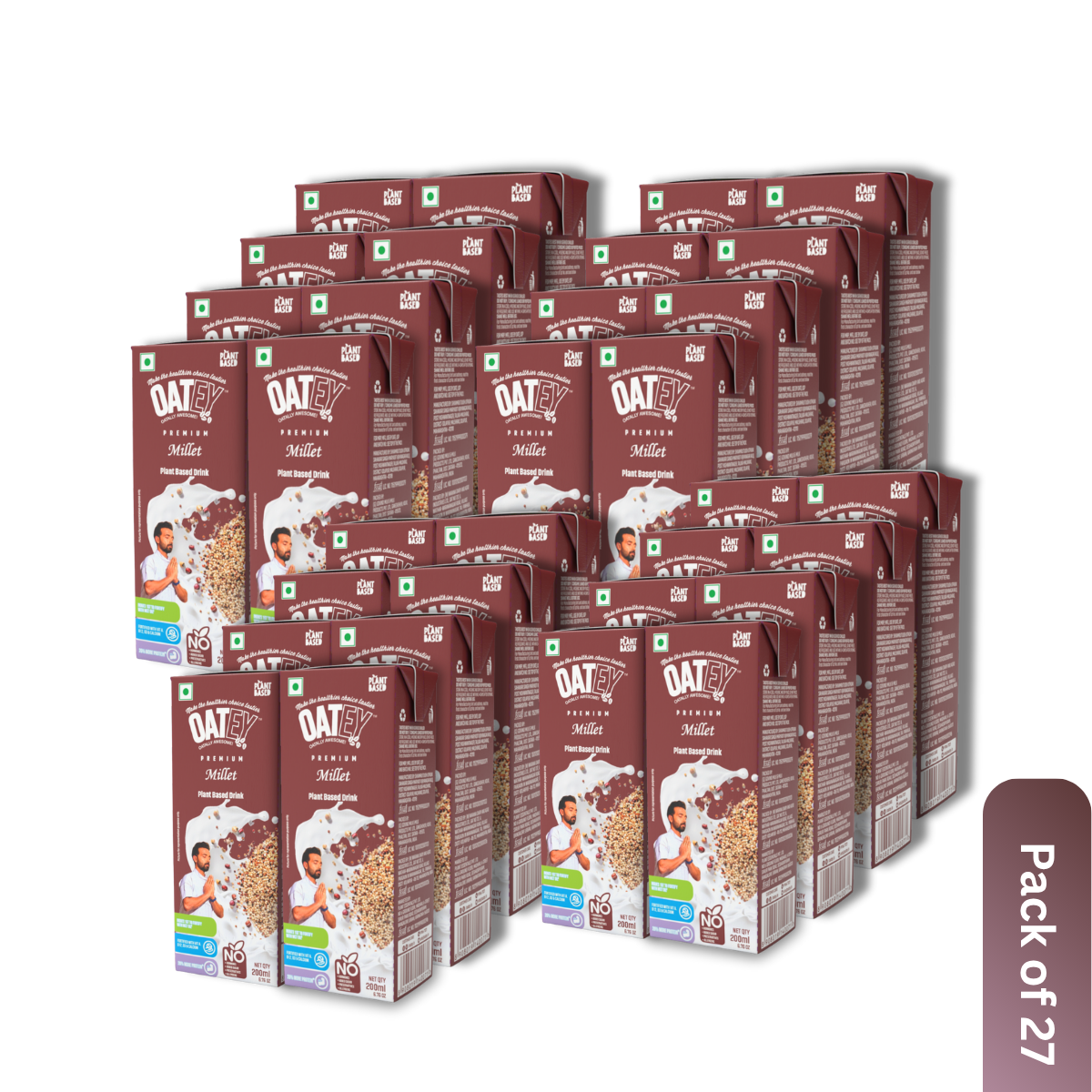 Oatey Premium Millet Milk: Pack of 27 (5.4 L) | Plant Based Vegan Milk India