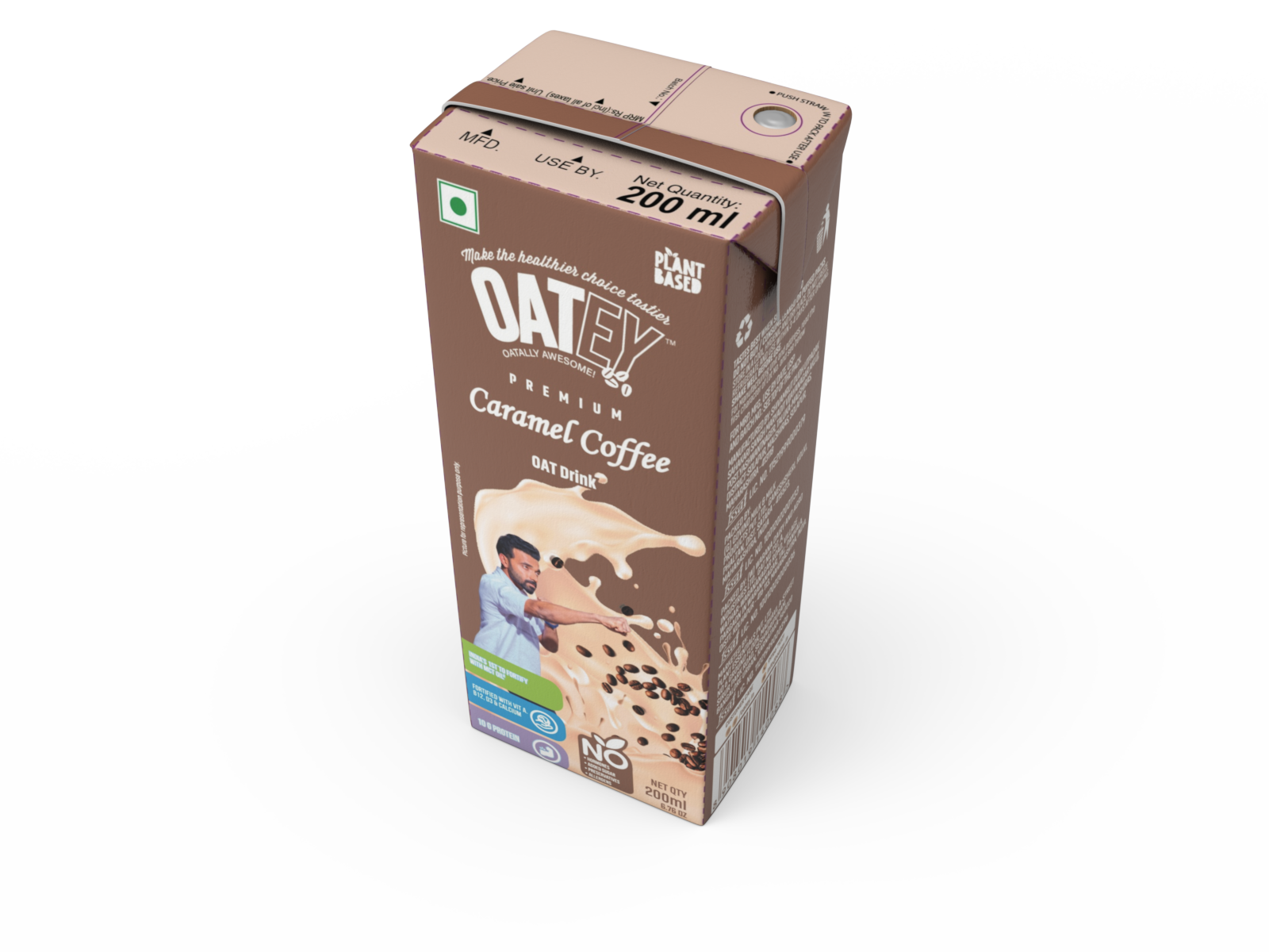 OATEY Premium Caramel Coffee Oat Milk 200ml | Plant-Based Vegan Milk