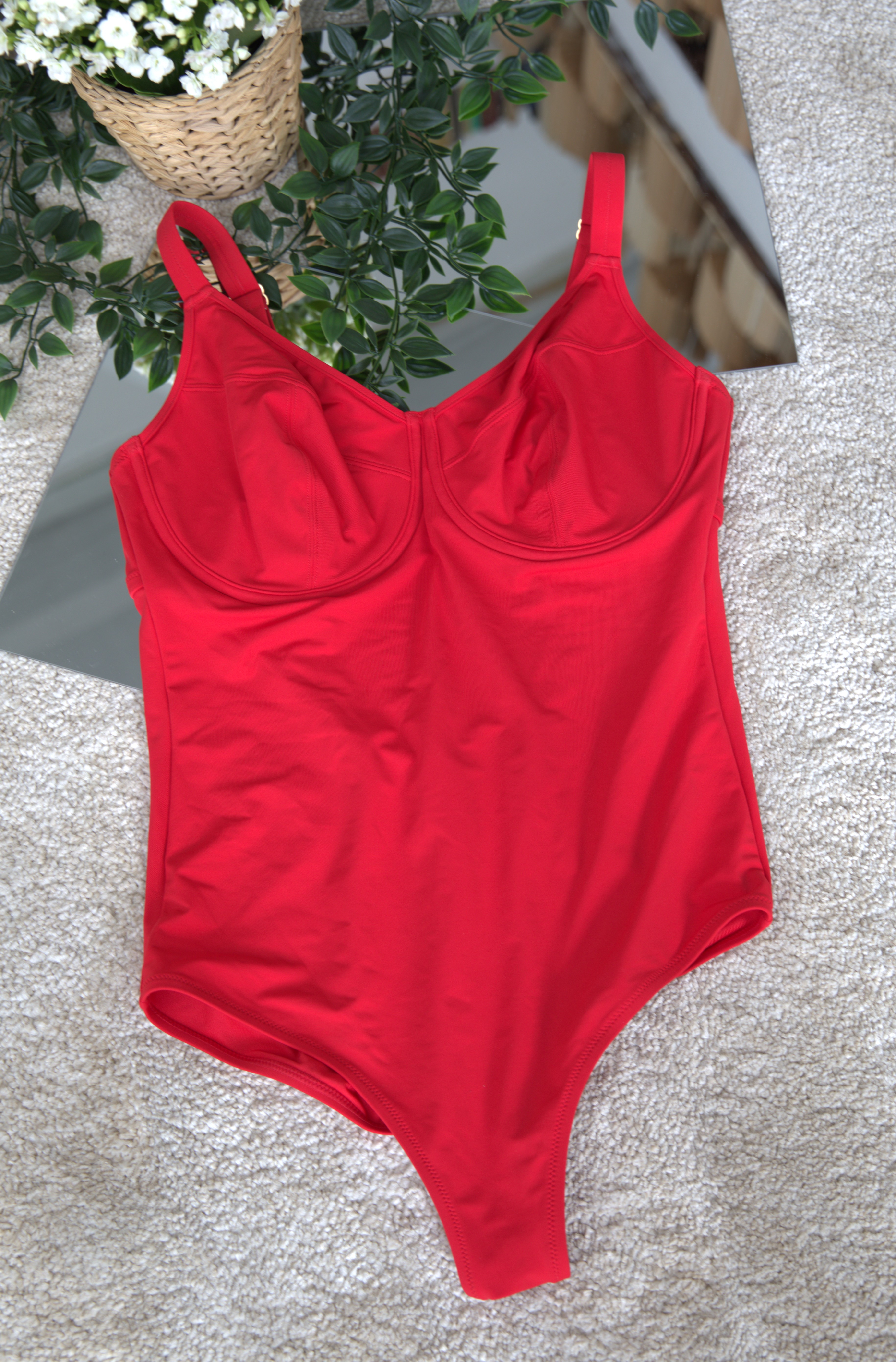 Raudonas maudymosi kostiumėlis Triumph O-Summer Allure OW SD