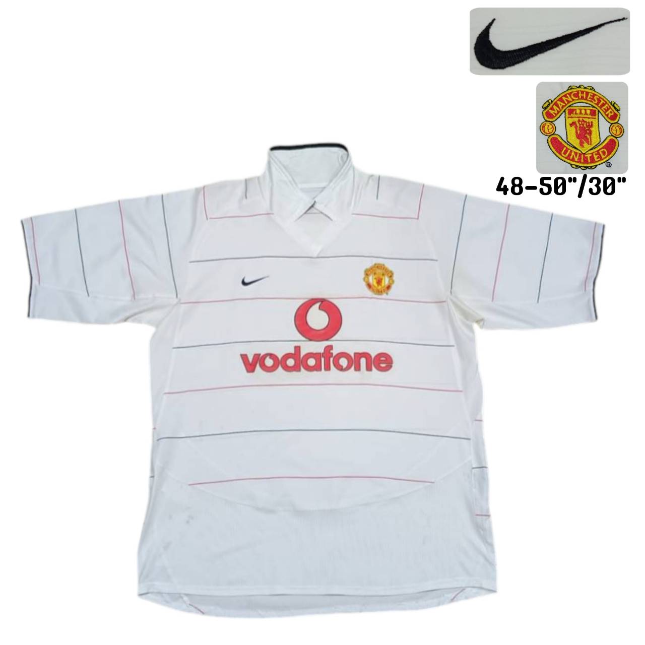 Nike Manchester United Vodafone 2003-05 Jersey – Men's Size XL – Vintage Football Shirt