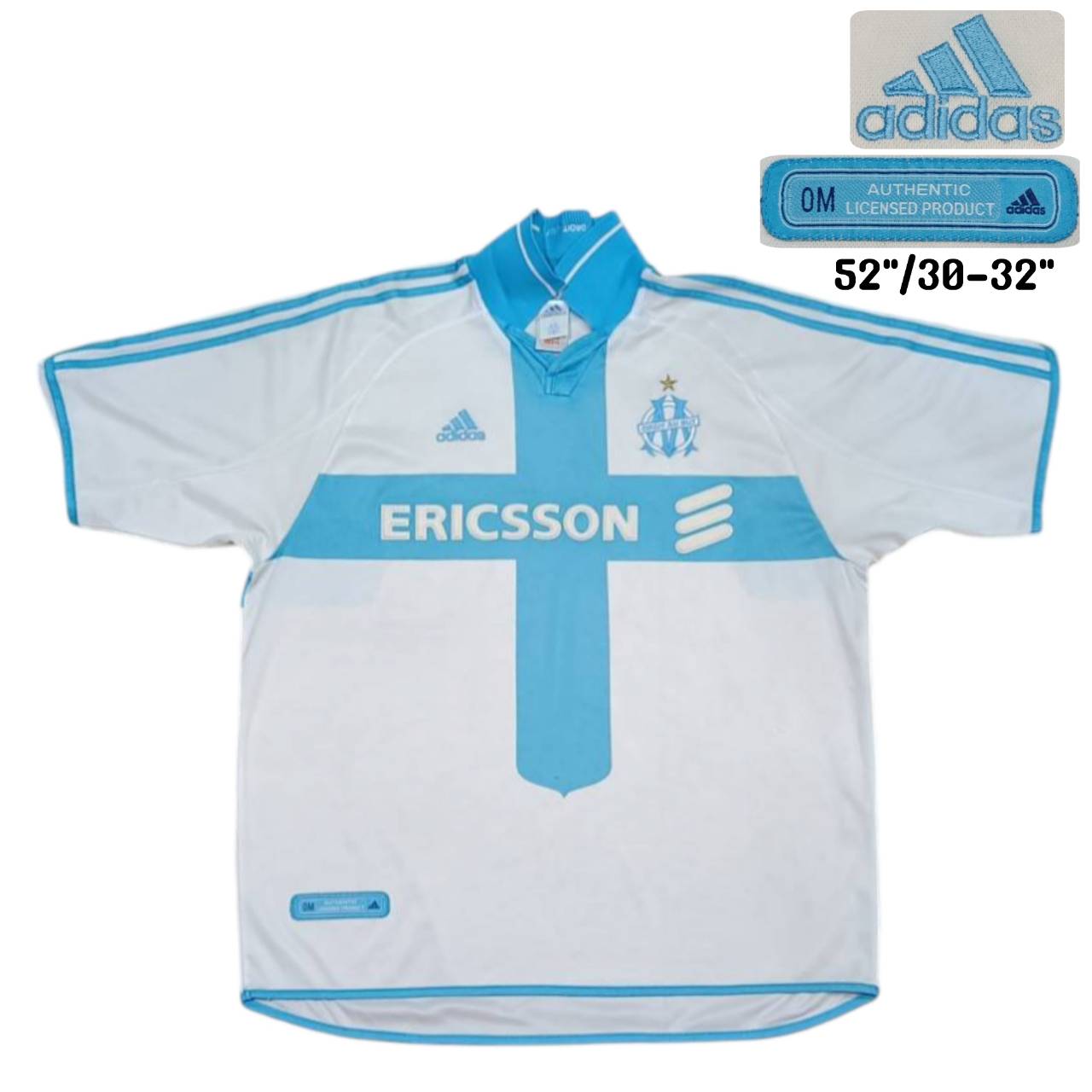 Adidas Olympique Marseille 2000–01 Jersey – Original Vintage Football Shirt – Size XL