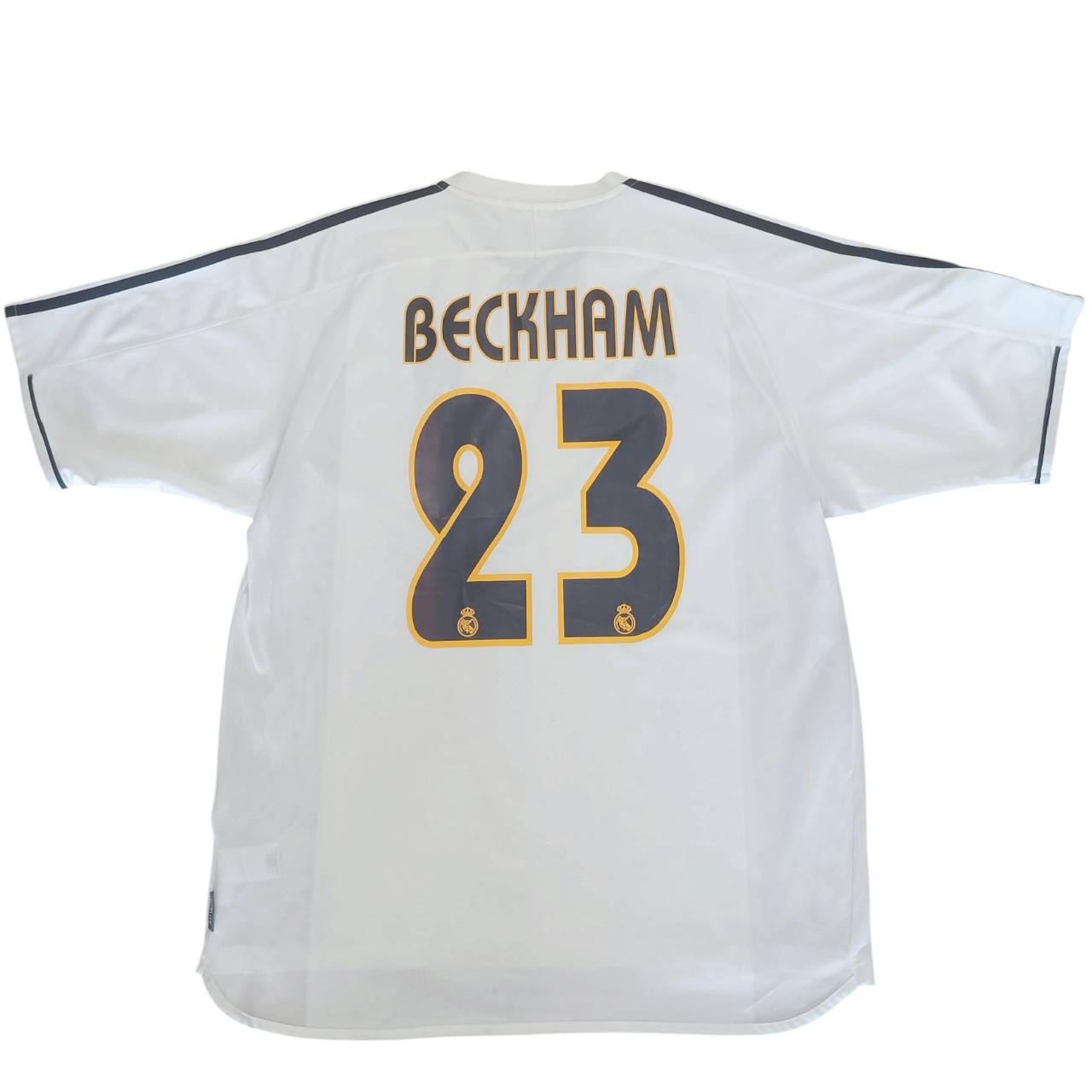 Adidas Vintage Real Madrid 2003/04 Jersey #23 David Beckham – Size XL – White Football Shirt