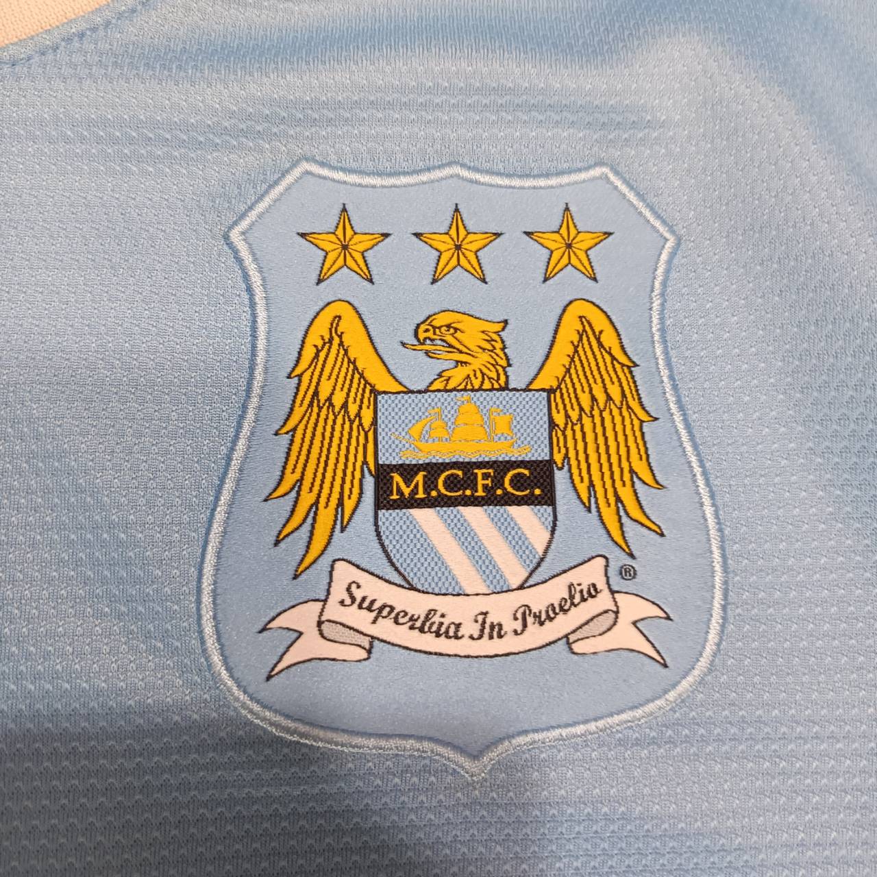 Nike Manchester City 2013/14 Home Long Sleeve Jersey – Size M – Sky Blue – Authentic Football Shirt