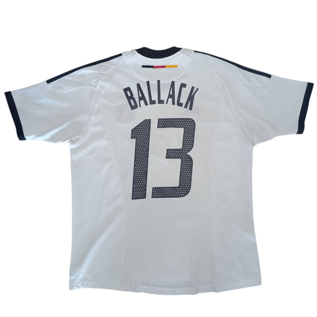 Adidas Germany 2002/03 Home Jersey #13 Ballack – White – Size L/XL – Vintage Football Shirt