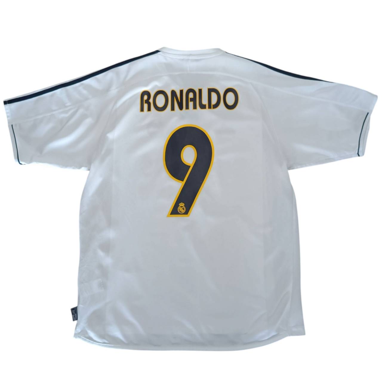 Adidas Real Madrid 2003/04 Home Jersey #9 Ronaldo – White & Black – Size L – Vintage Football Shirt