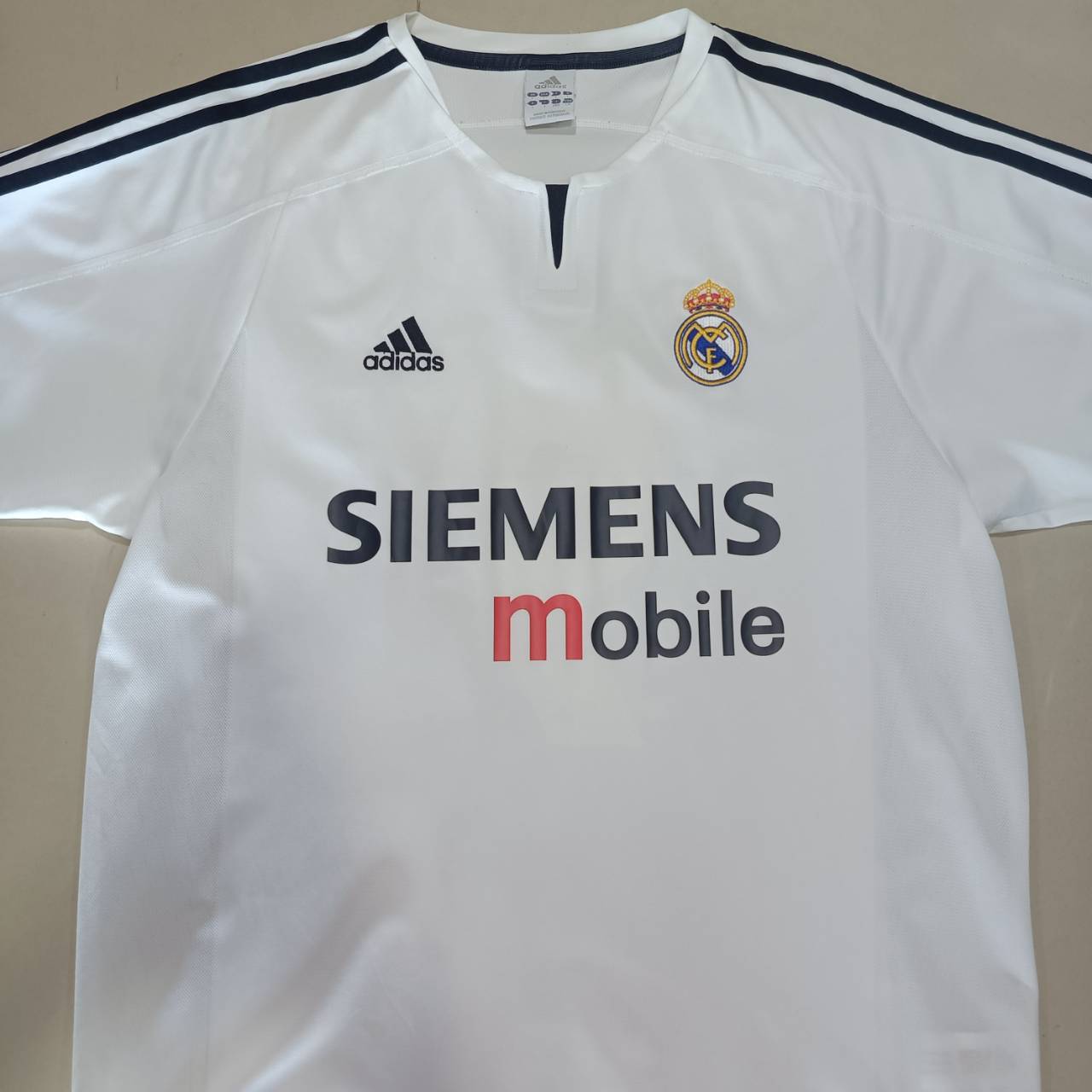 Adidas Real Madrid 2003/04 Home Jersey #9 Ronaldo – White & Black – Size L – Vintage Football Shirt