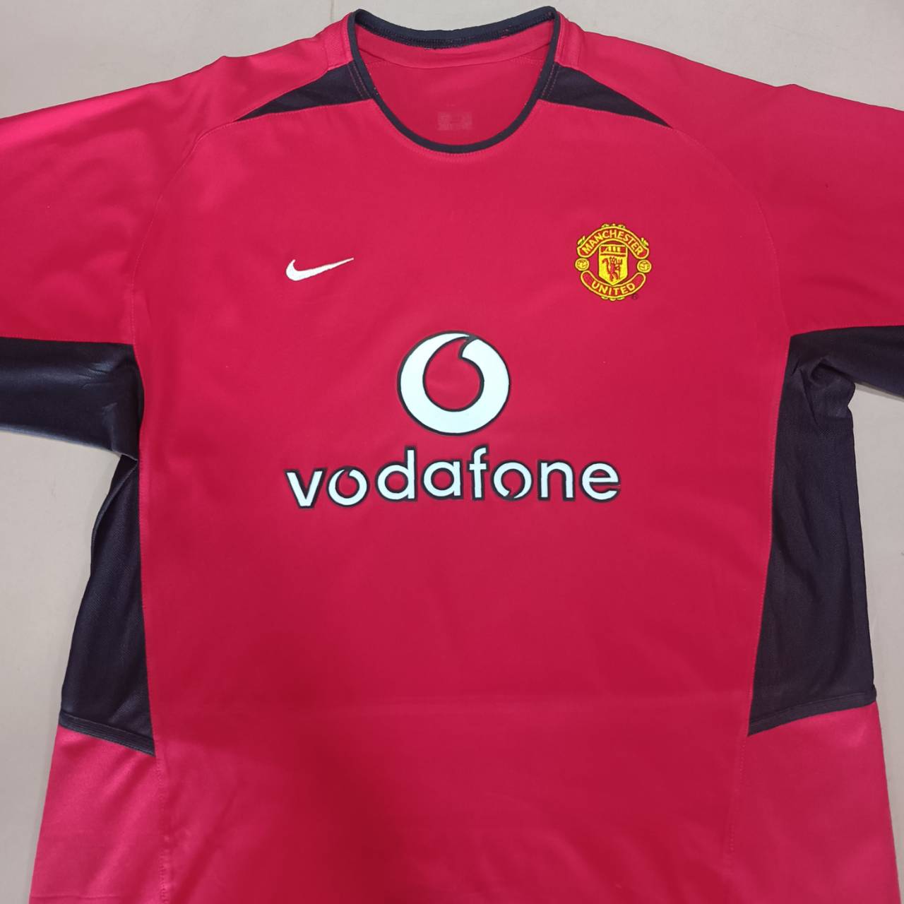Nike Manchester United Vodafone Home Jersey – Red – Size XL – Vintage Football Shirt
