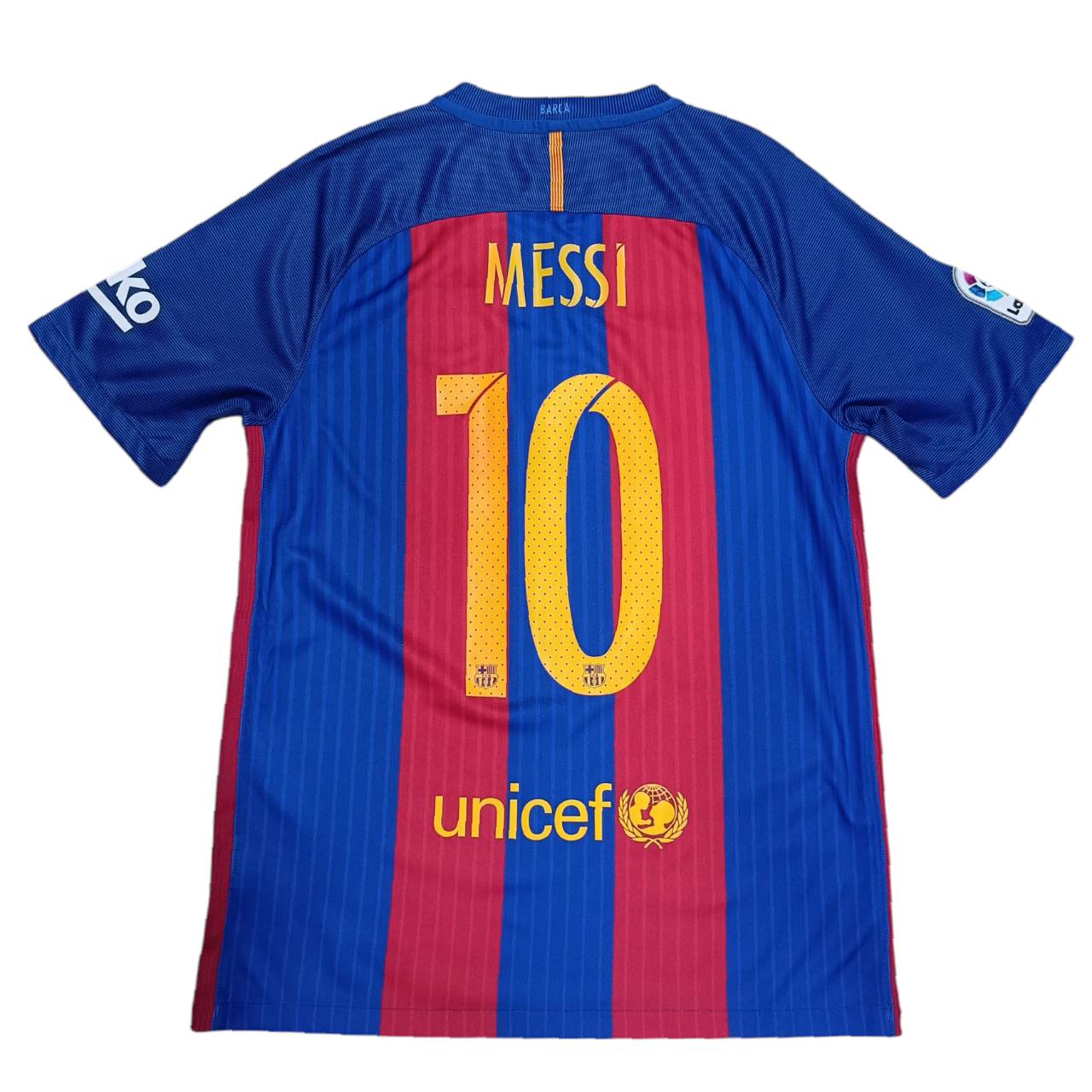 Nike FC Barcelona 2016/17 Home Jersey #10 Messi – Blue & Red – Size M – Football Shirt