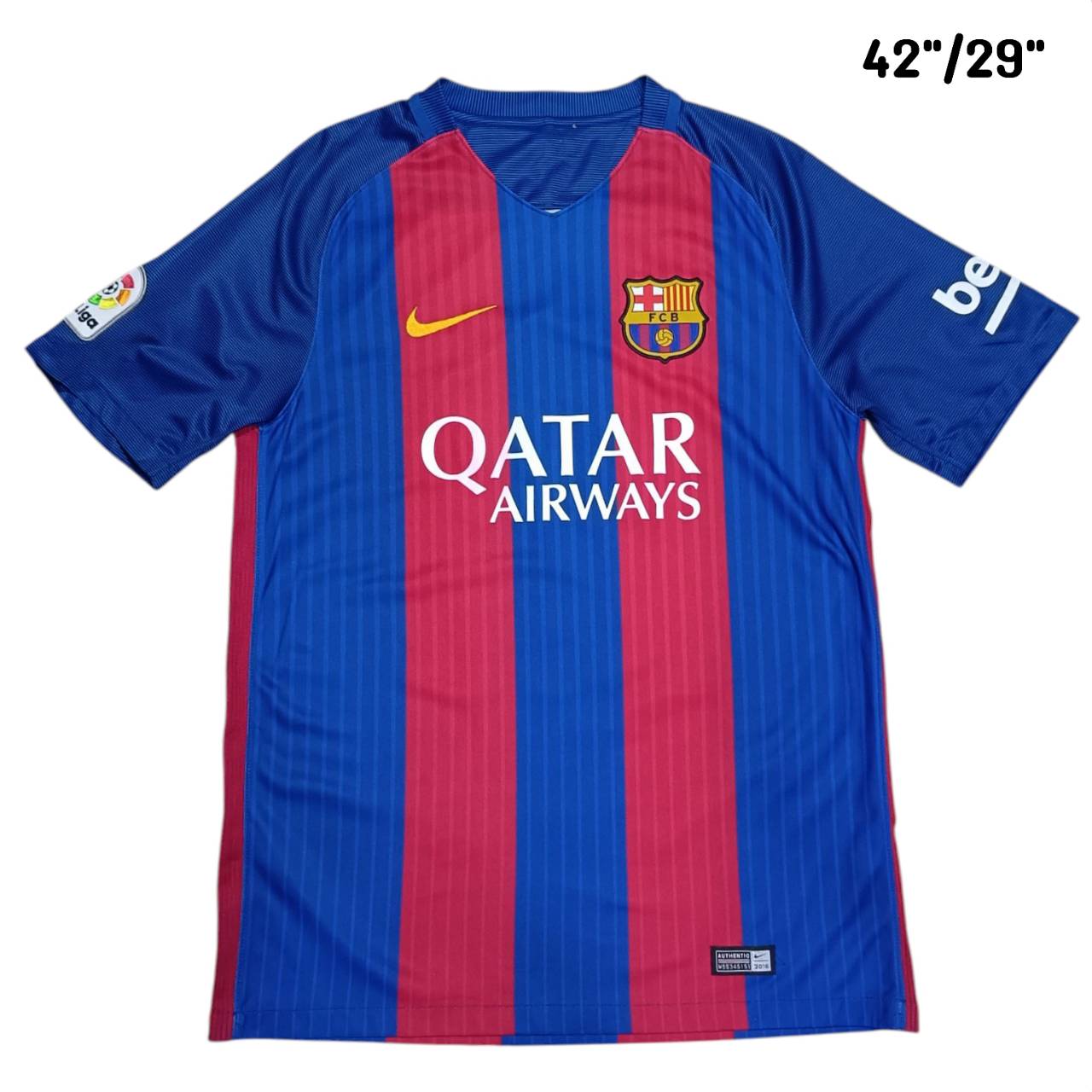 Nike FC Barcelona 2016/17 Home Jersey #10 Messi – Blue & Red – Size M – Football Shirt
