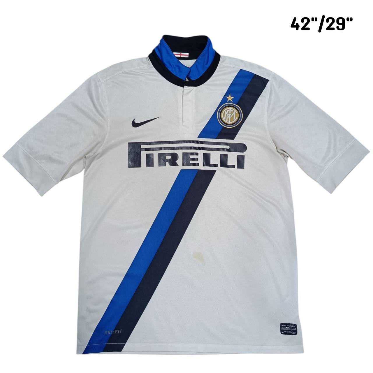 Nike Inter Milan 2011/12 Away Jersey – White – Size M – Authentic Football Shirt