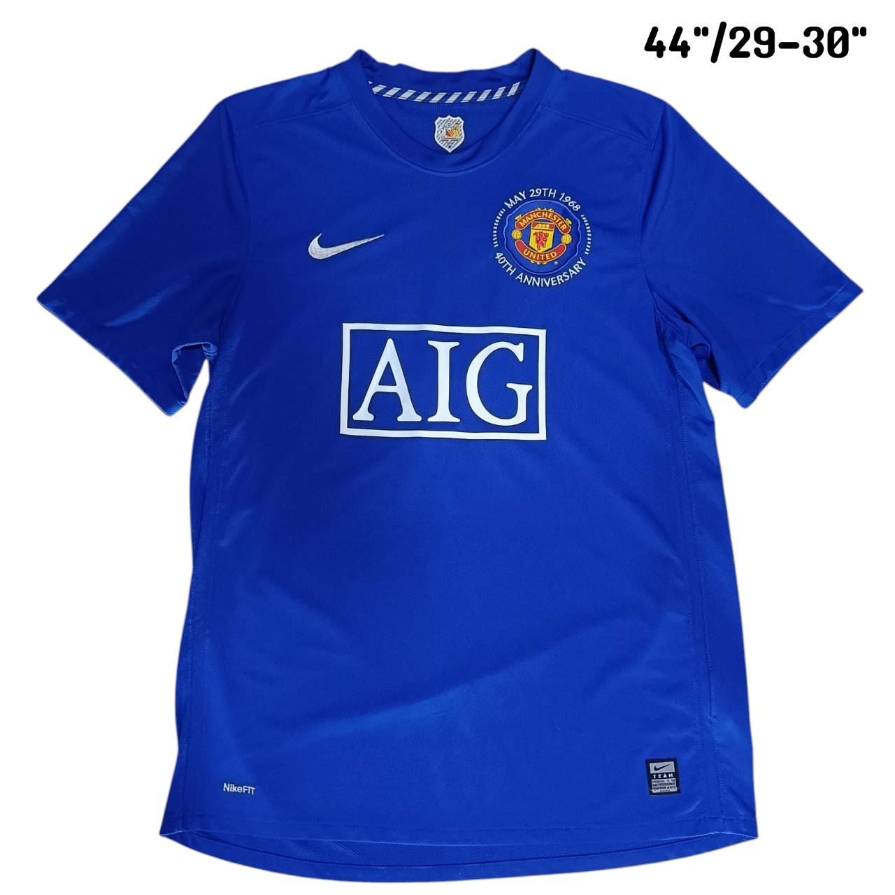 Nike Manchester United 2008/09 Away Jersey – Blue – Size L – Authentic Football Shirt