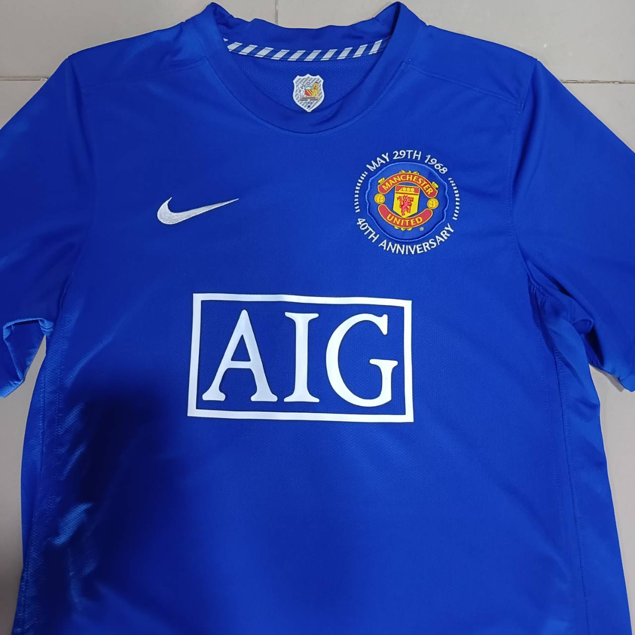 Nike Manchester United 2008/09 Away Jersey – Blue – Size L – Authentic Football Shirt