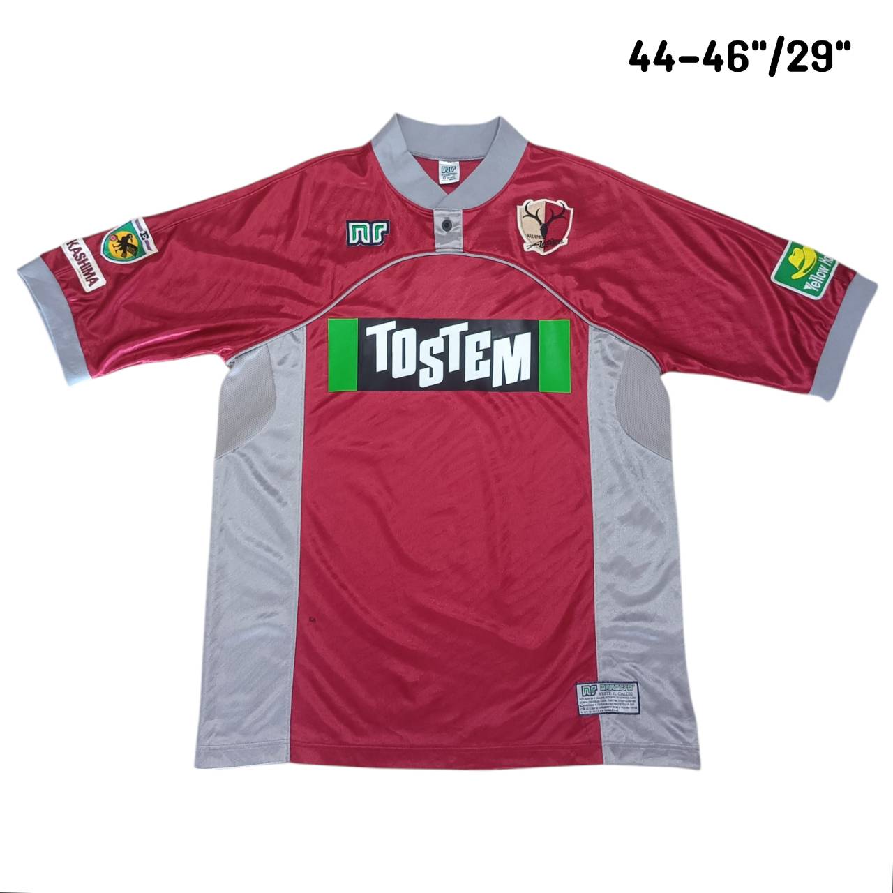 Kashima Antlers 1998/99 Home Jersey – Ennerre NR – Red/Grey – Vintage Football Shirt – Size L