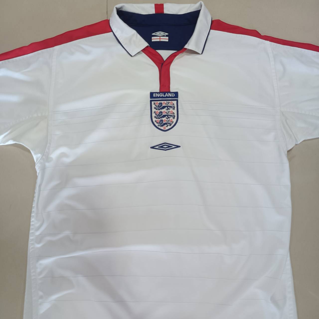 England National Team 2003–05 Home Jersey – Umbro – White – Vintage Football Shirt – Size M