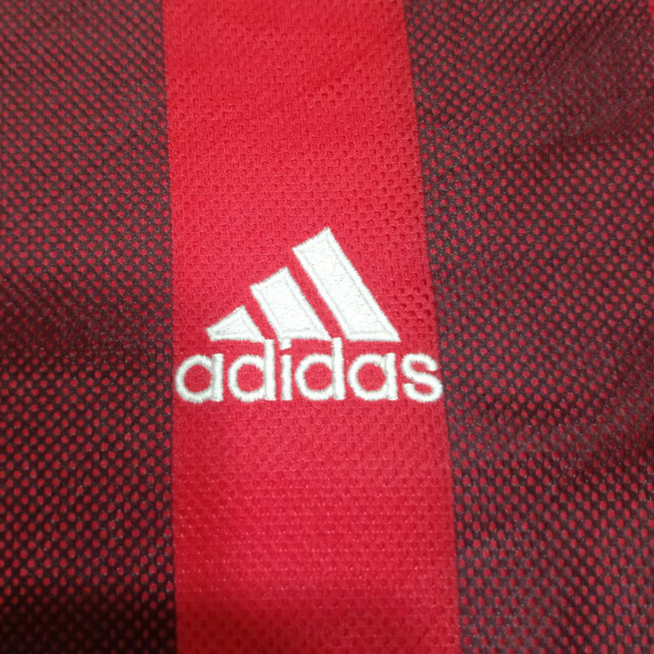 Rare Vintage Adidas AC Milan 2002/03 Home Jersey – Red & Black – Size L – Football Shirt