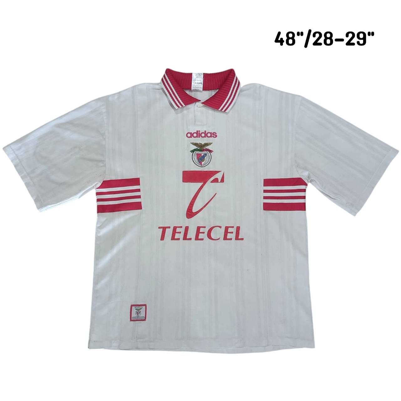 Adidas 1997-98 SL Benfica Away Jersey – White – Size XL – Vintage Football Shirt