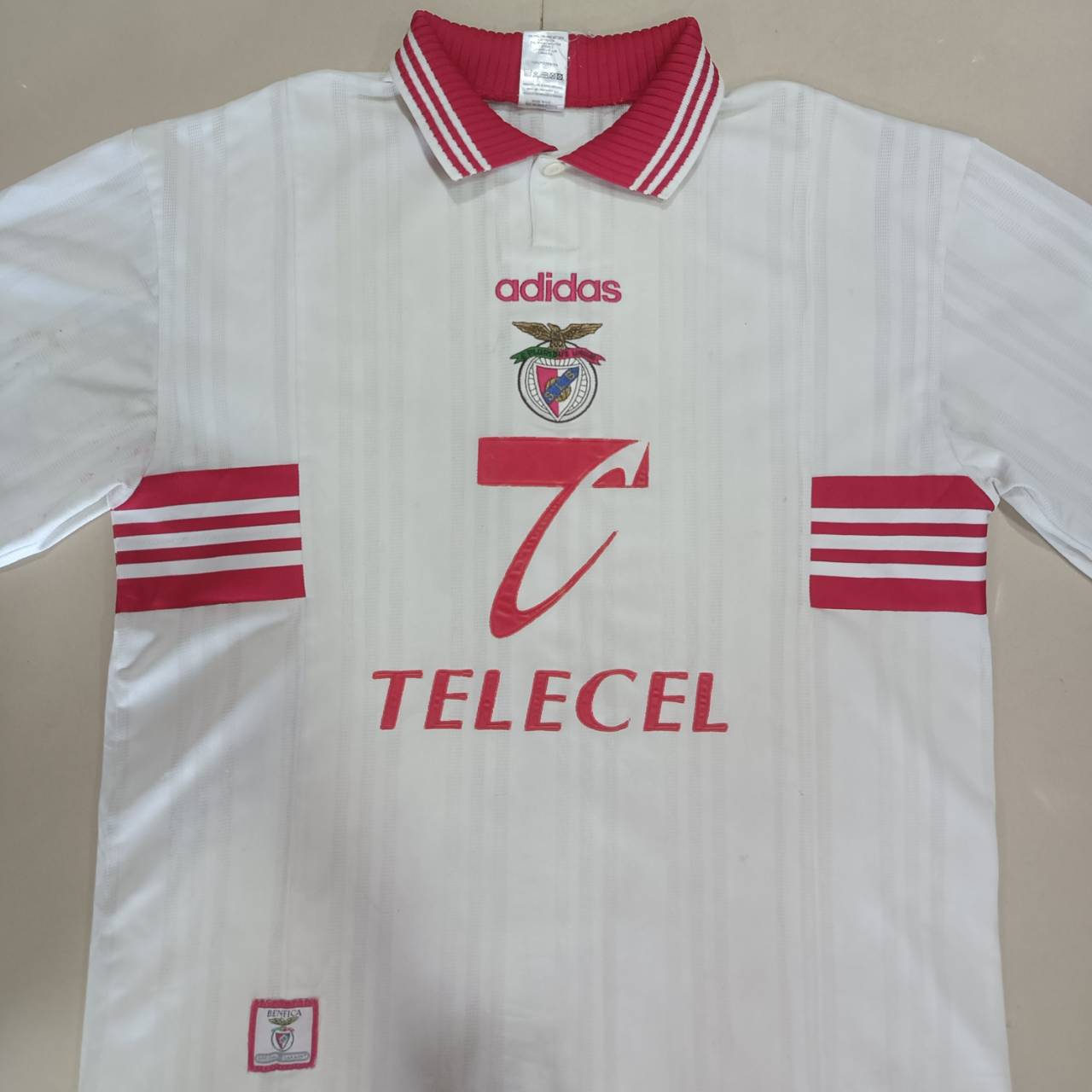 Adidas 1997-98 SL Benfica Away Jersey – White – Size XL – Vintage Football Shirt