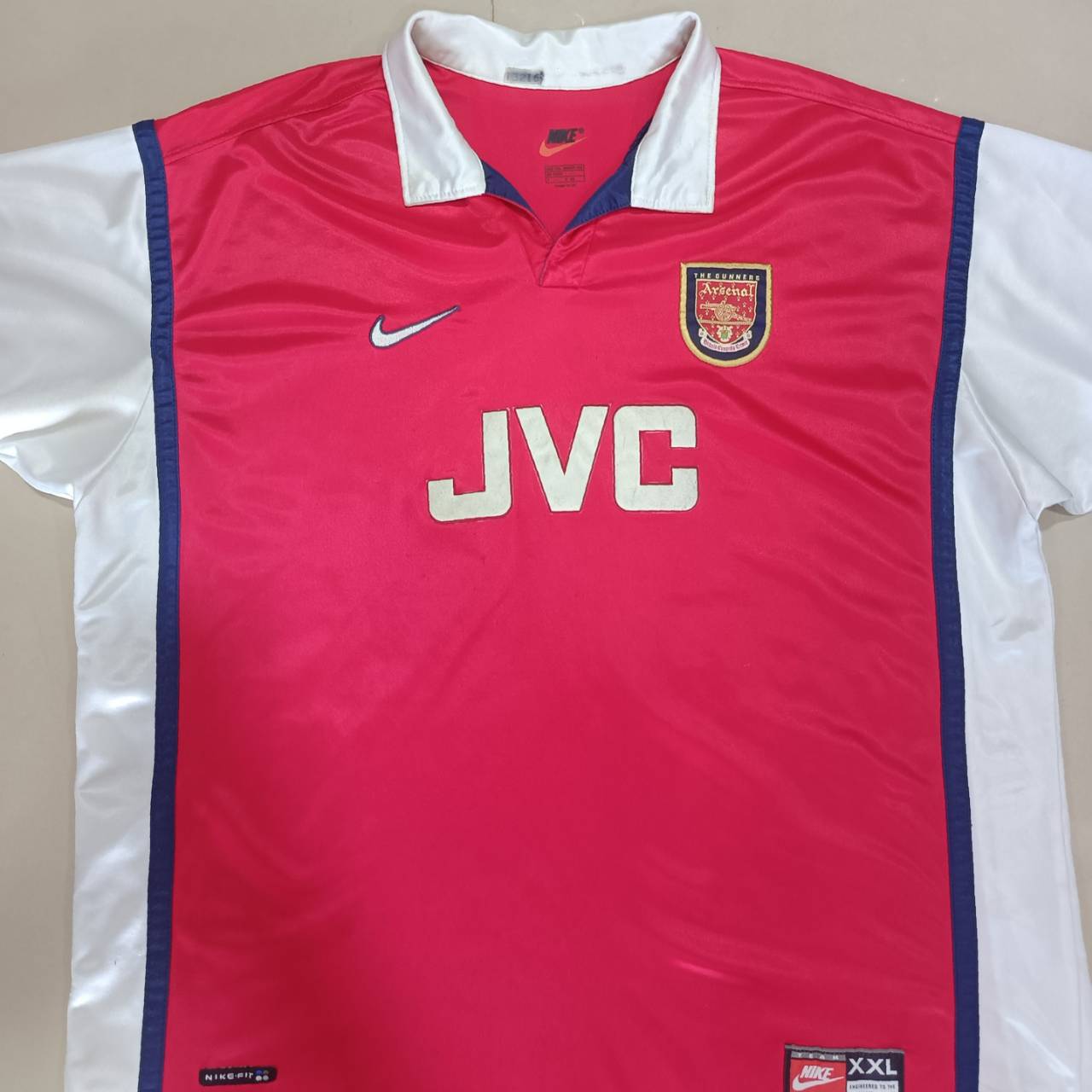 Vintage Nike Arsenal 1998-1999 Home JERSEY football Shirt size XXL red, second hand, good condition