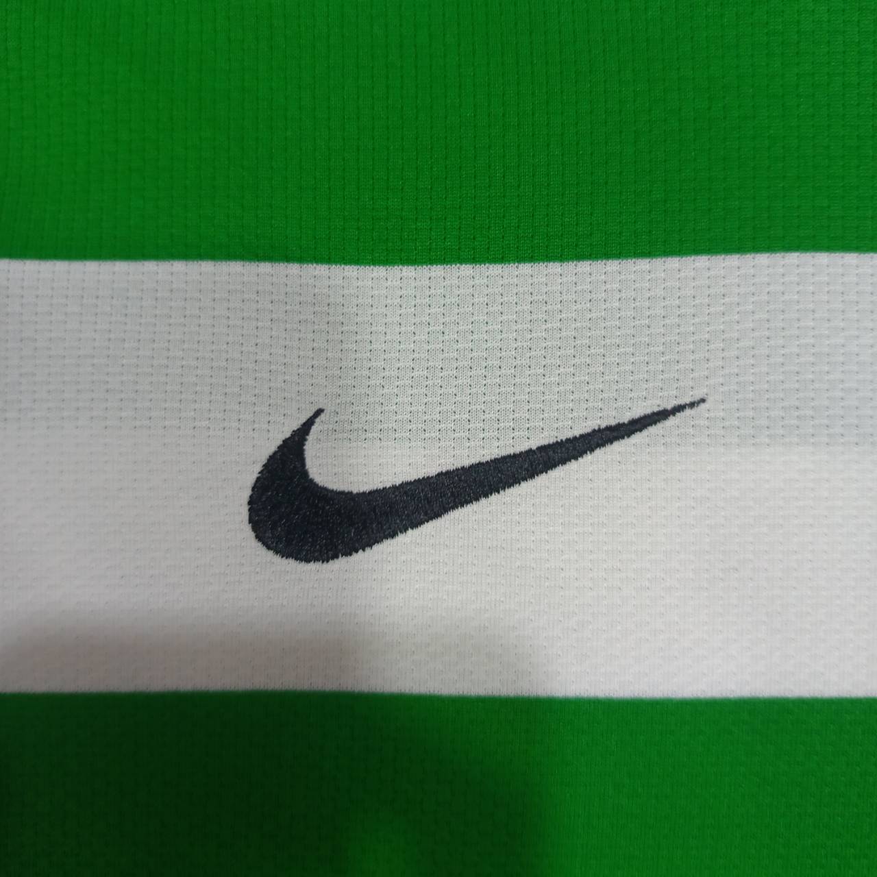 NIKE 2007-08 CELTIC NAKAMURA#25 JERSEY football Shirt size L green and white, second hand, very good condition