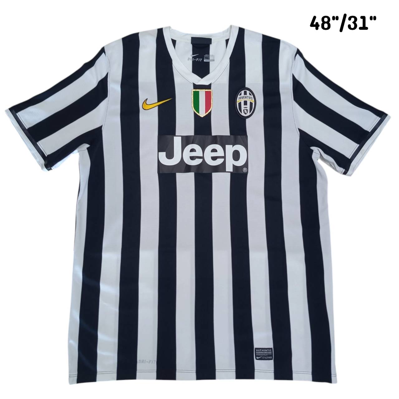 NIKE Juventus 2013-14 Nike home VIDAL#23 JERSEY football Shirt size XL black and white, second hand, very good condition