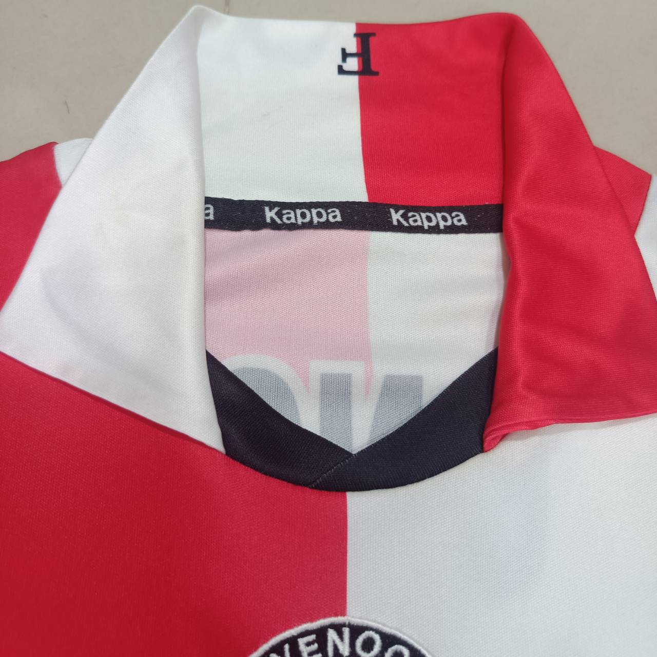 KAPPA 2001-2002 Feyenoord Home Jersey Shinji Ono JERSEY football Shirt size XL white and red, second hand, very good condition