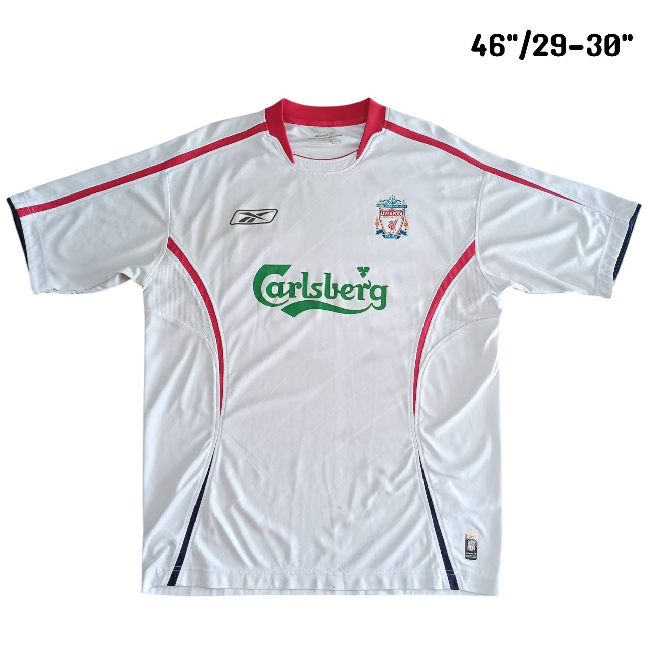 REEBOK Liverpool 2005-06 JERSEY football Shirt SIZE L white, second hand, good condition