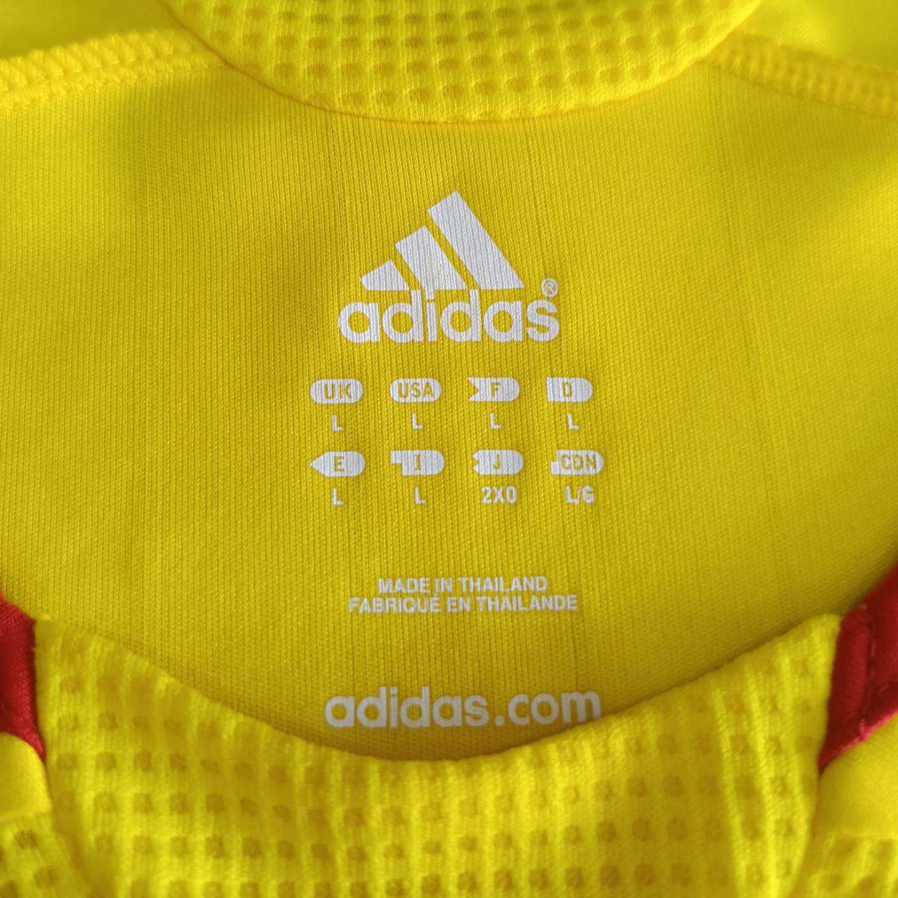 ADIDAS Liverpool 2006-07 JERSEY football Shirt SIZE L yellow, second hand, very good condition