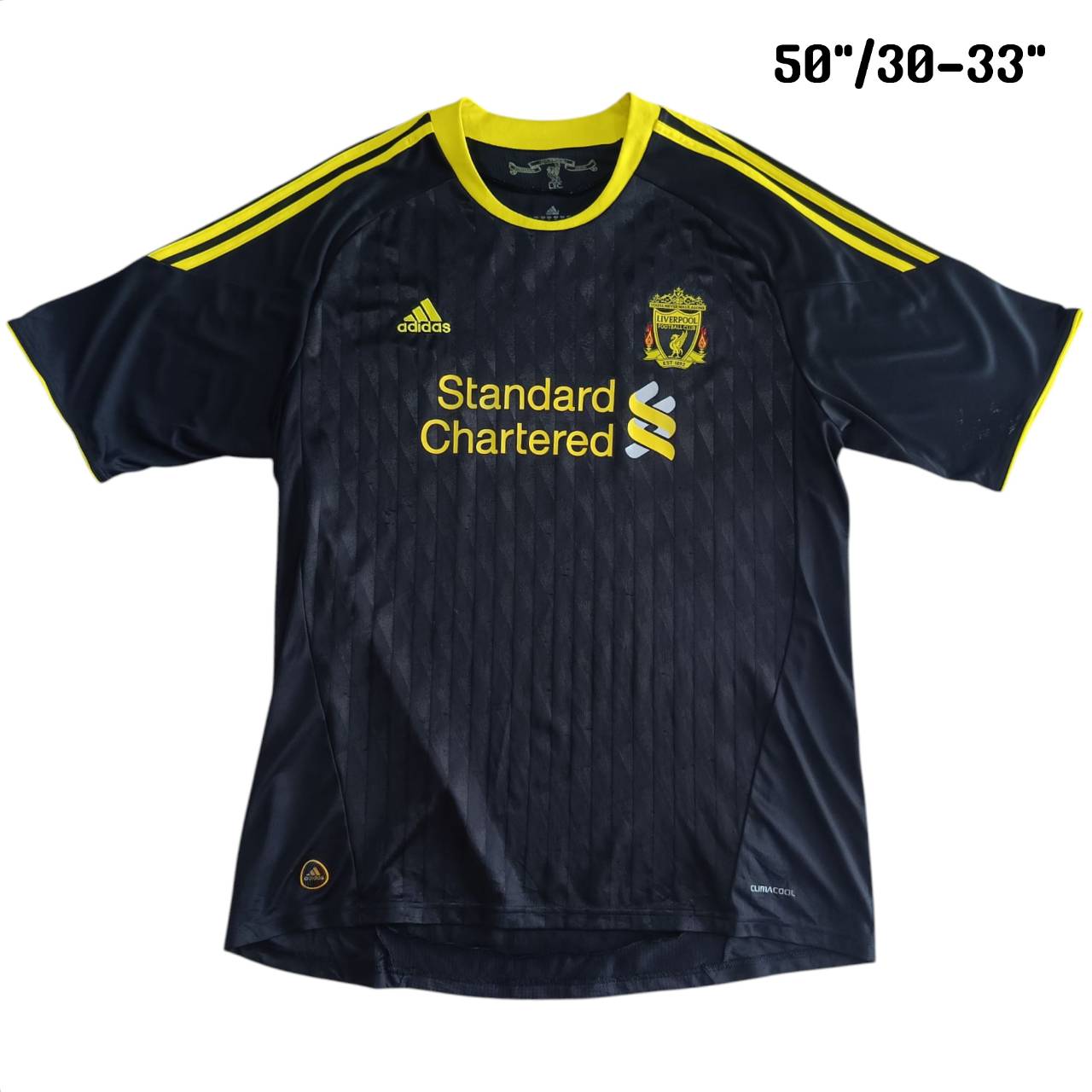 ADIDAS Liverpool 2010-11 SUAREZ#7 JERSEY football Shirt SIZE XL white second hand, has flaws, last picture