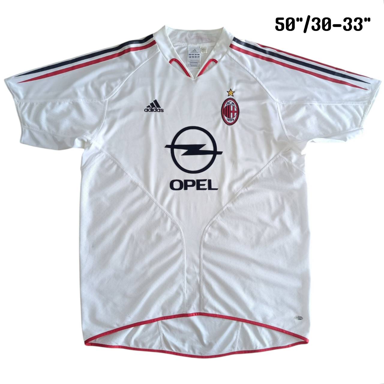 Vintage Adidas AC Milan 2004-05 JERSEY football Shirt SIZE L White Second Hand, Very Good Condition