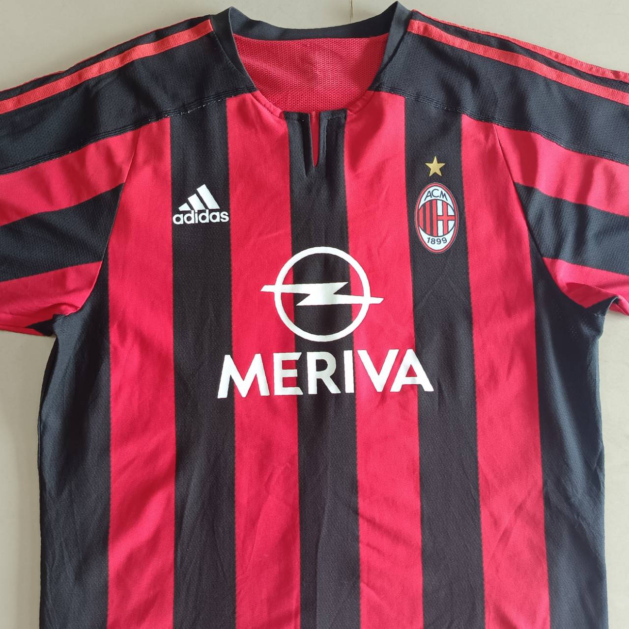 ADIDAS AC Milan Jersey 2003/2004 JERSEY football Shirt red and black second hand, very good condition