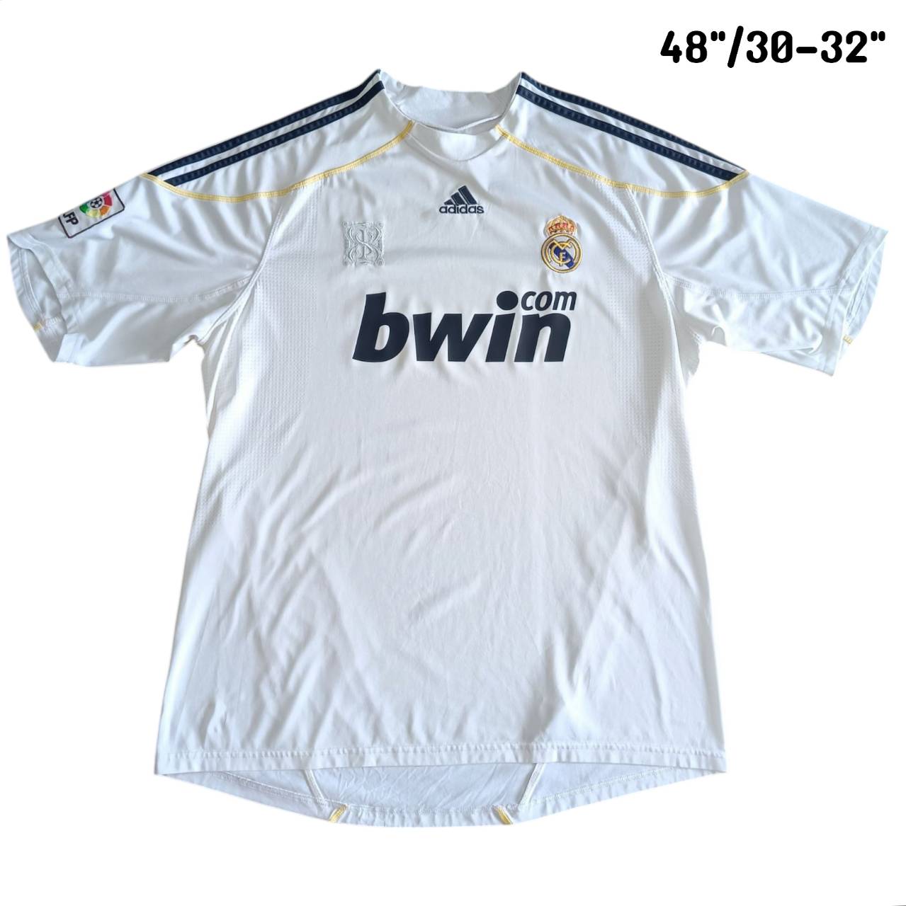 ADIDAS REAL MADRID 2009-10 JERSEY football Shirt white, second hand, good condition